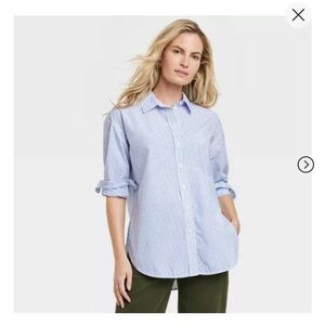 Universal Thread Blue stripe shirt Oversized fit